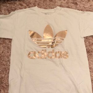 Adidas logo top rose gold size S